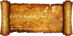 Léh Boglárka névjegykártya