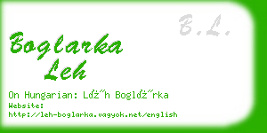 boglarka leh business card